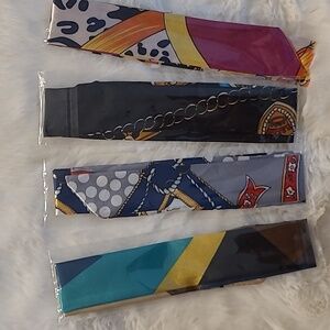 Set of 4 New scarfs/ twillies